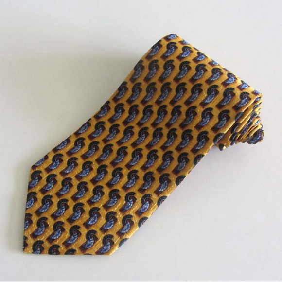 Ermenegildo Zegna Other - Ermenegildo Zegna yellow geometric silk tie Italy